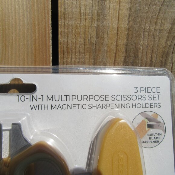 Brand New Sabatier 3 Piece 10-in-1 Multipurpose Scissor Set Tan - Picture 3 of 5